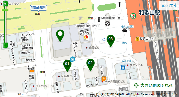 和歌山県JAビル近隣駐車場